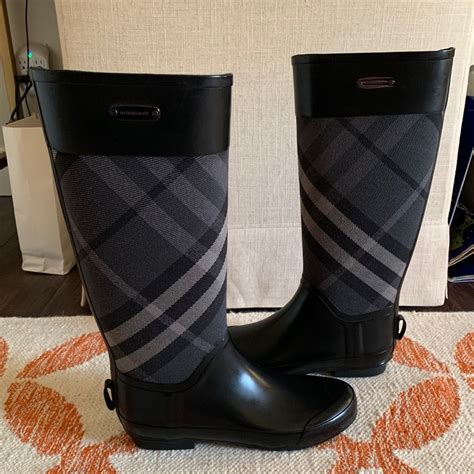 burberry rain boots clemence check review|burberry boots in snow.